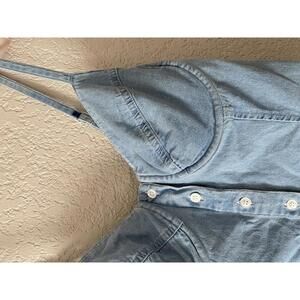 Vintage 80s Bonjour Women's Denim Bustier, Size Large Pretty Woman